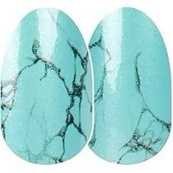 Color Street Other - Color Street MOJAVE TURQUOISE Sky Blue Stone Design Nail Strips Set